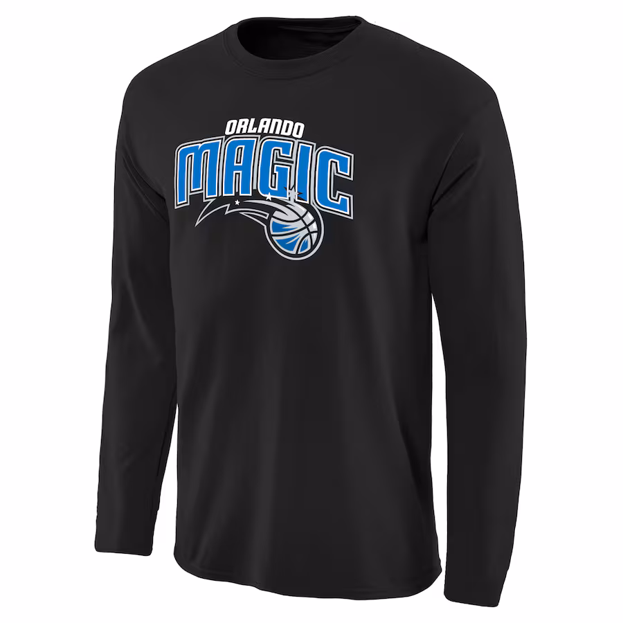 Men's Orlando Magic Black Primary Logo Long Sleeve T-Shirt