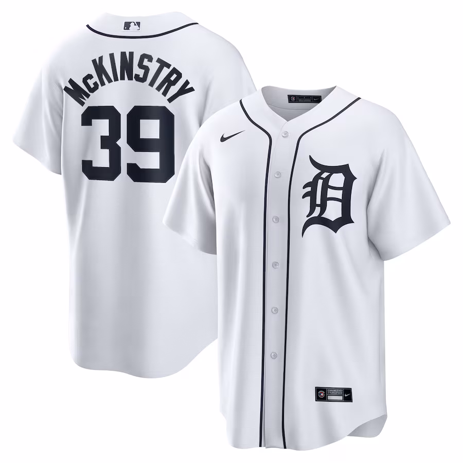 Men's Detroit Tigers Zach McKinstry Nike White Home Replica Jersey