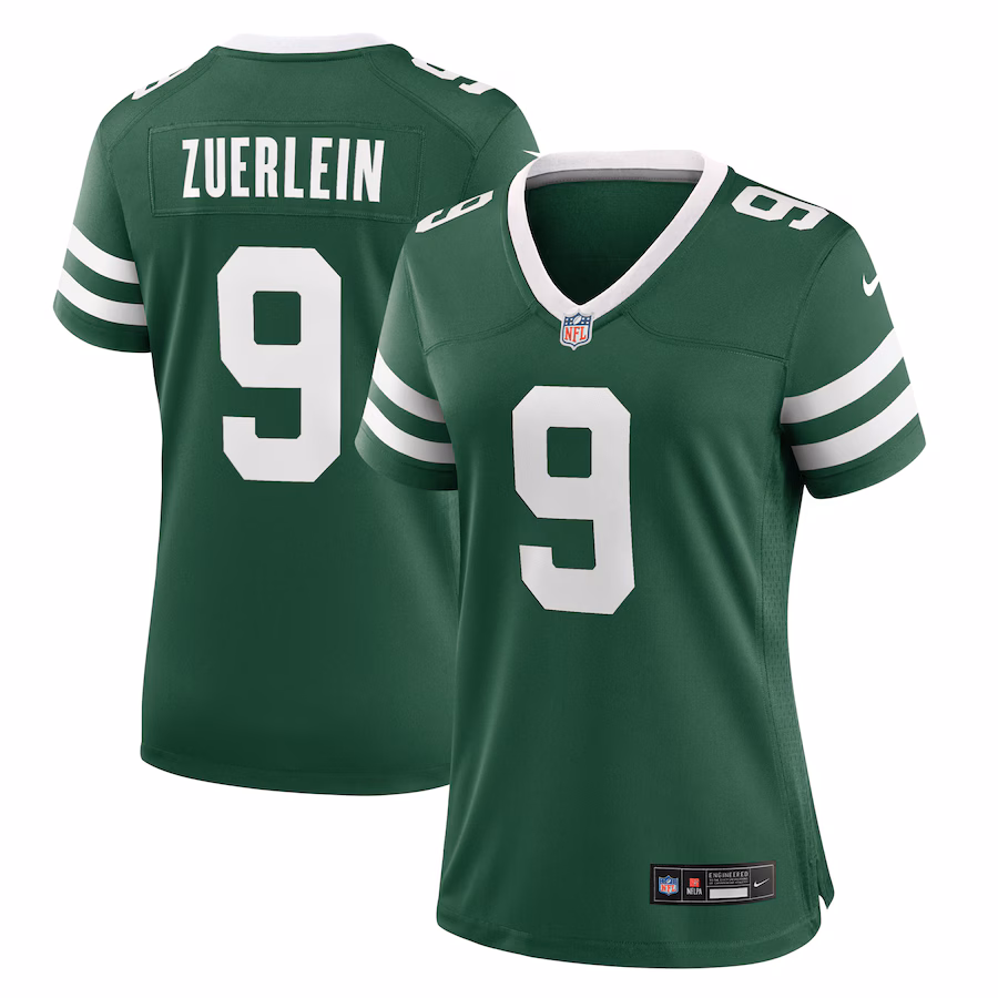 Women's New York Jets Greg Zuerlein Nike Legacy Green Game Jersey