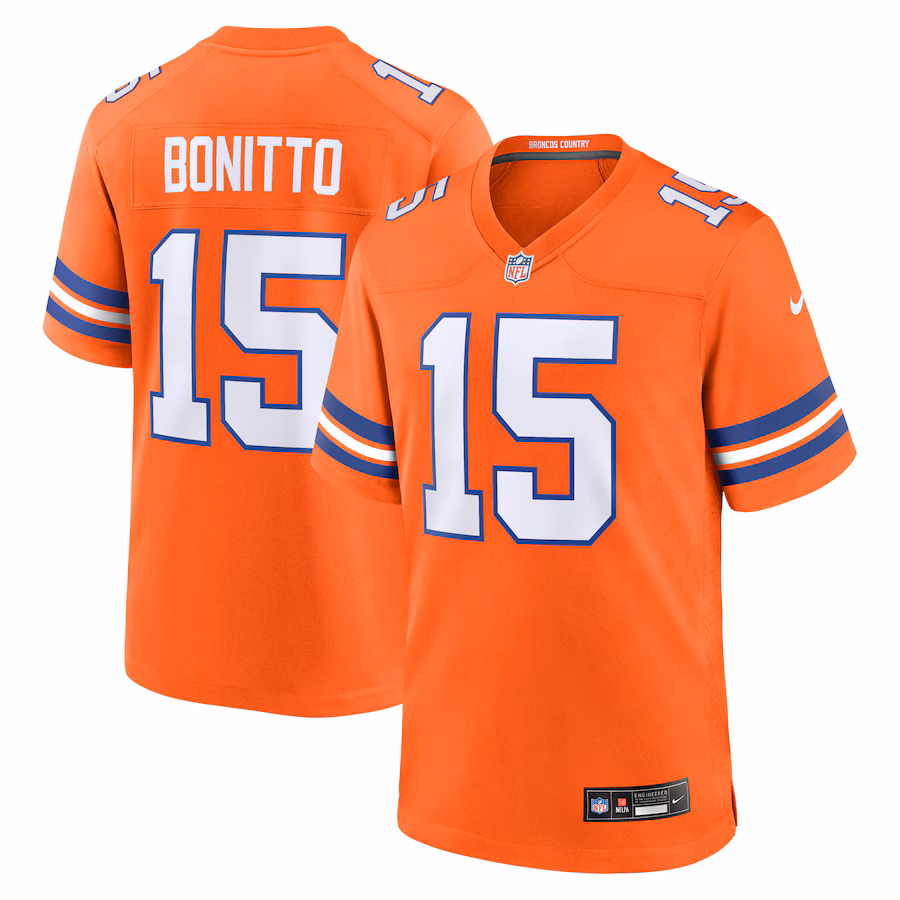 Men's Denver Broncos Nik Bonitto Nike Orange Alternate 2 Mile High Collection 1977 Throwback Game Jersey