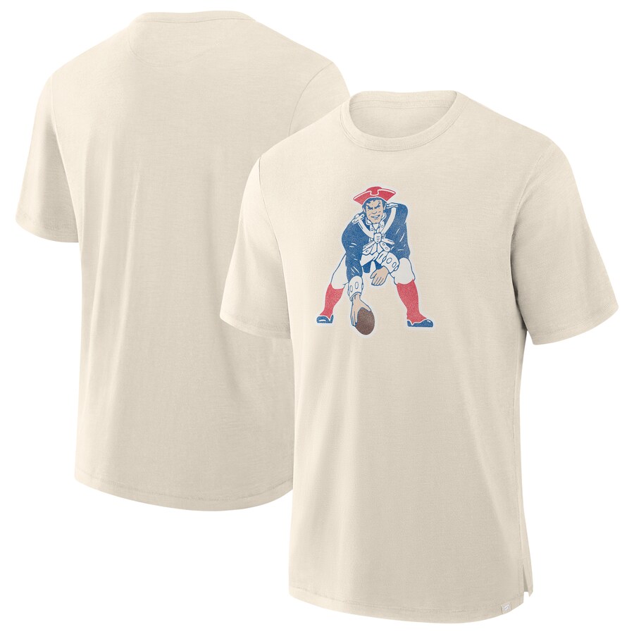 Men's New England Patriots  Fanatics Cream Slub T-Shirt