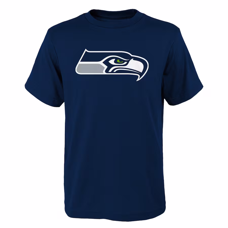 Youth Seattle Seahawks Navy Primary Logo T-Shirt