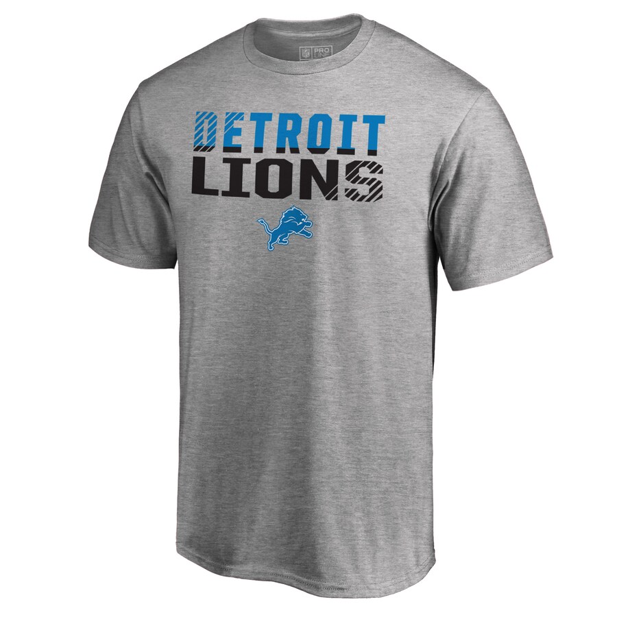 Men's Detroit Lions Ash Iconic Collection Fade Out T-Shirt
