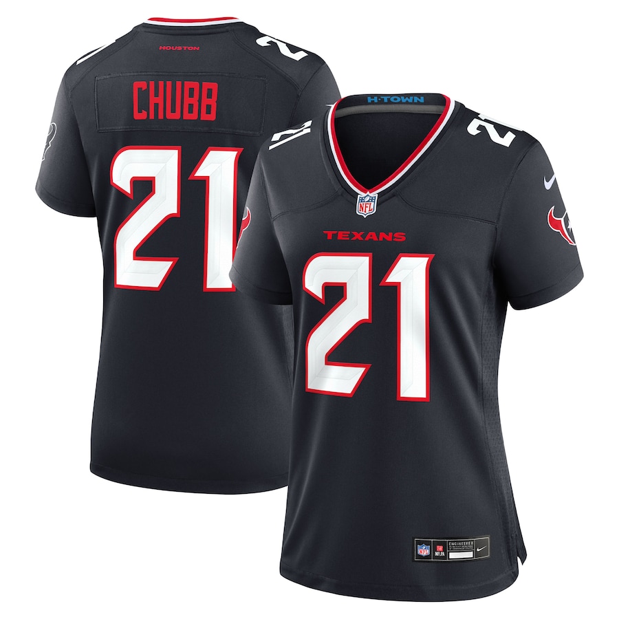 Women's Houston Texans Nick Chubb Nike Navy Team Game Jersey