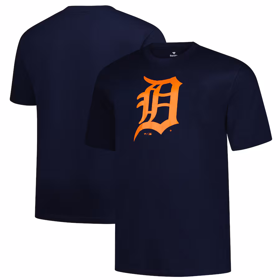 Men's Detroit Tigers Profile Navy Big & Tall Primary Logo T-Shirt