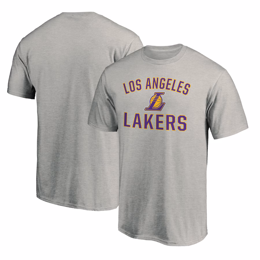 Men's Los Angeles Lakers  Heather Gray Victory Arch T-Shirt