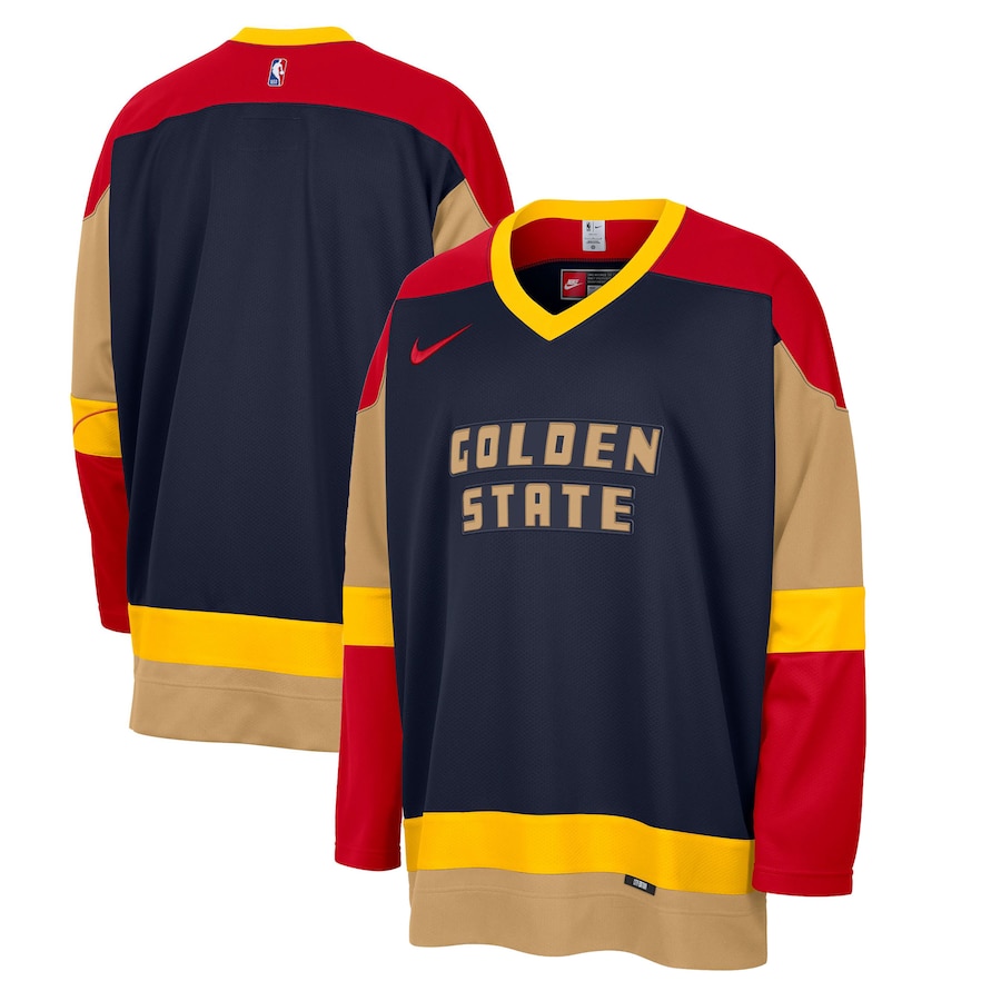 Men's Golden State Warriors Nike Navy 2024/25 City Edition Courtside Heavyweight Hockey Jersey
