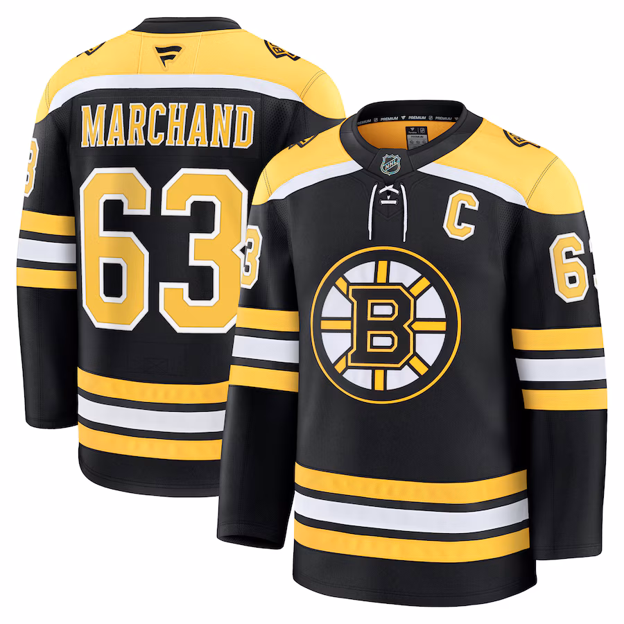 Men's Boston Bruins Brad Marchand Fanatics Black Home Premium Jersey