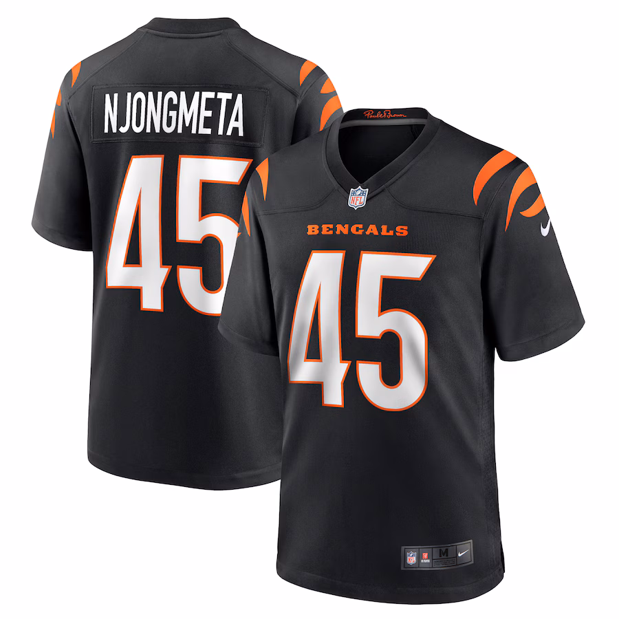 Men's Cincinnati Bengals Maema Njongmeta Nike Black Game Jersey
