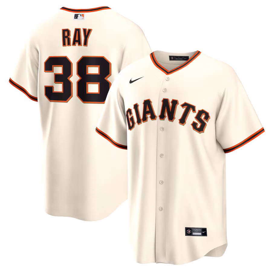 Men's San Francisco Giants Robbie Ray Nike Cream Home Replica Jersey