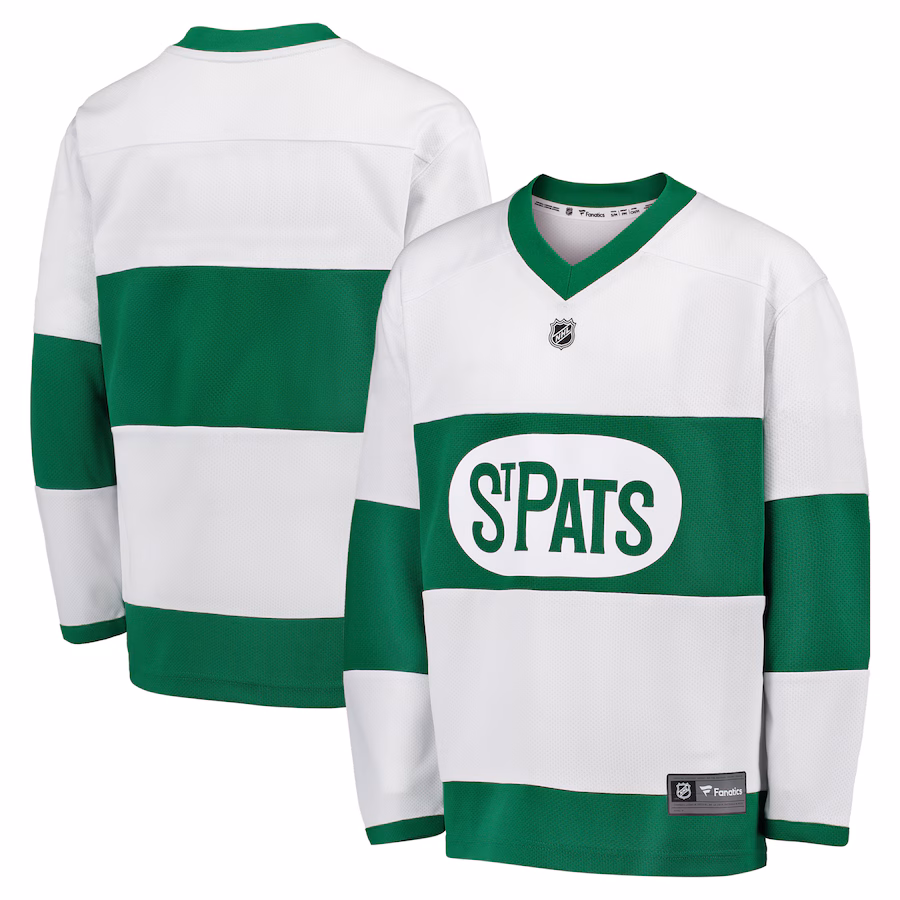 Youth Toronto Maple Leafs Fanatics White Away Replica Blank Jersey