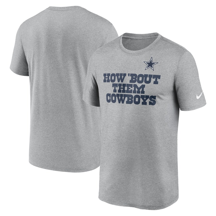 Men's Dallas Cowboys Nike Heather Gray Local Them T-Shirt