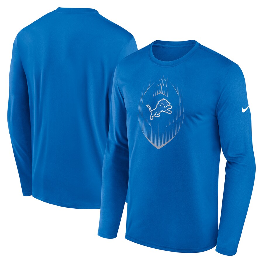 Men's Detroit Lions Nike Blue Icon Legend Performance Long Sleeve T-Shirt