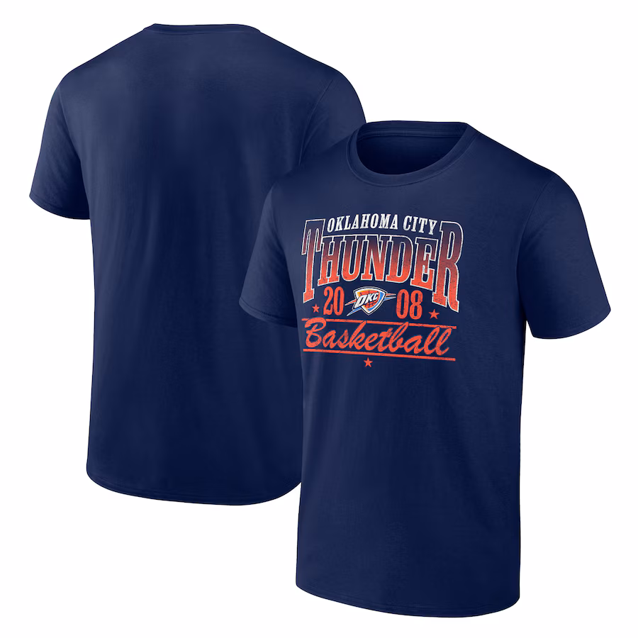 Men's Oklahoma City Thunder  Navy Give And Go Play T-Shirt
