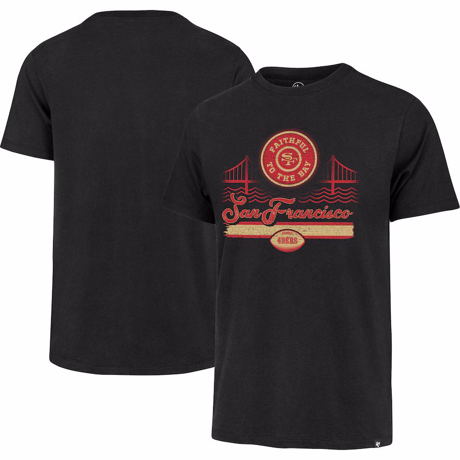 Men's San Francisco 49ers '47 Black Faithful to the Bay Regional Franklin T-Shirt