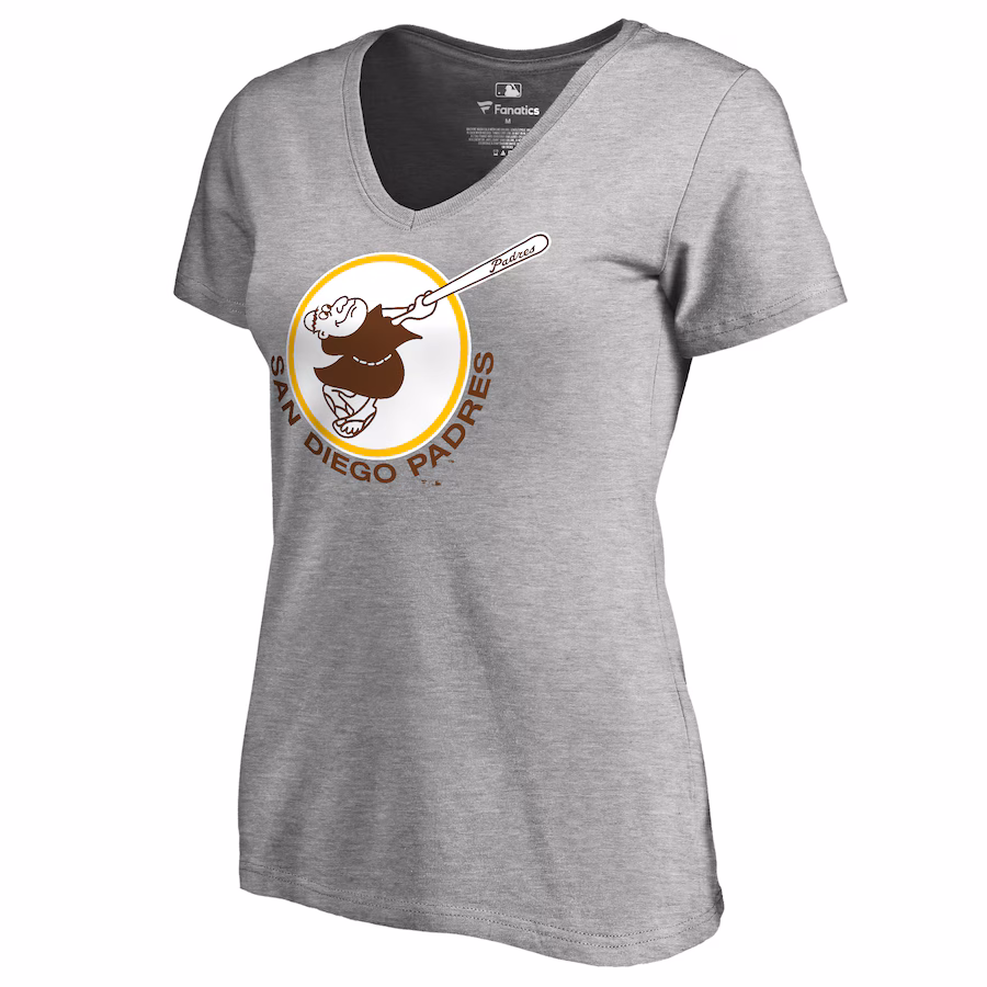 Women's San Diego Padres Ash Cooperstown Collection Forbes T-Shirt