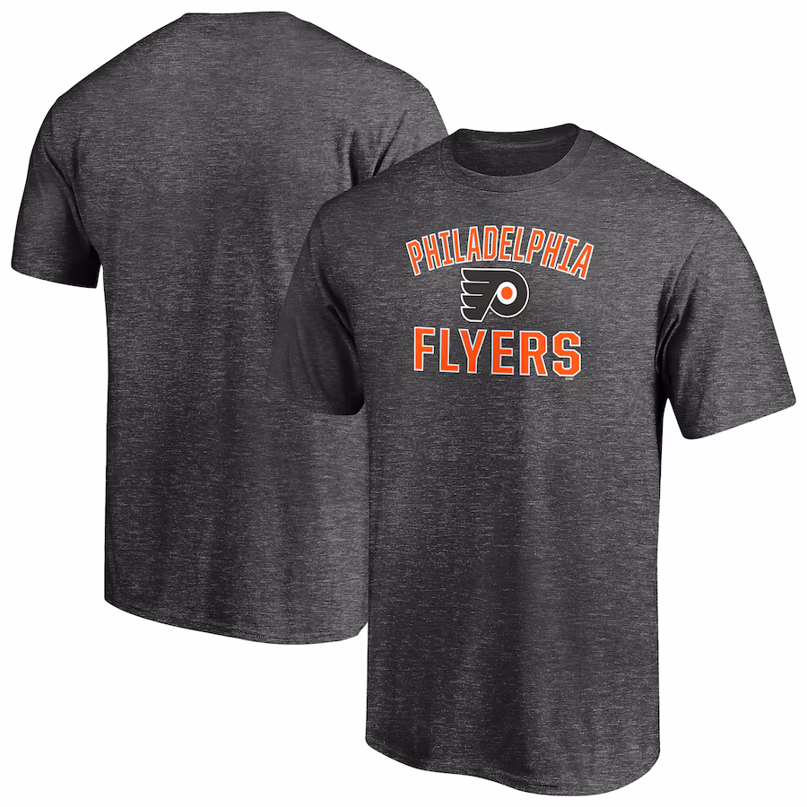 Men's Philadelphia Flyers Charcoal Victory Arch T-Shirt