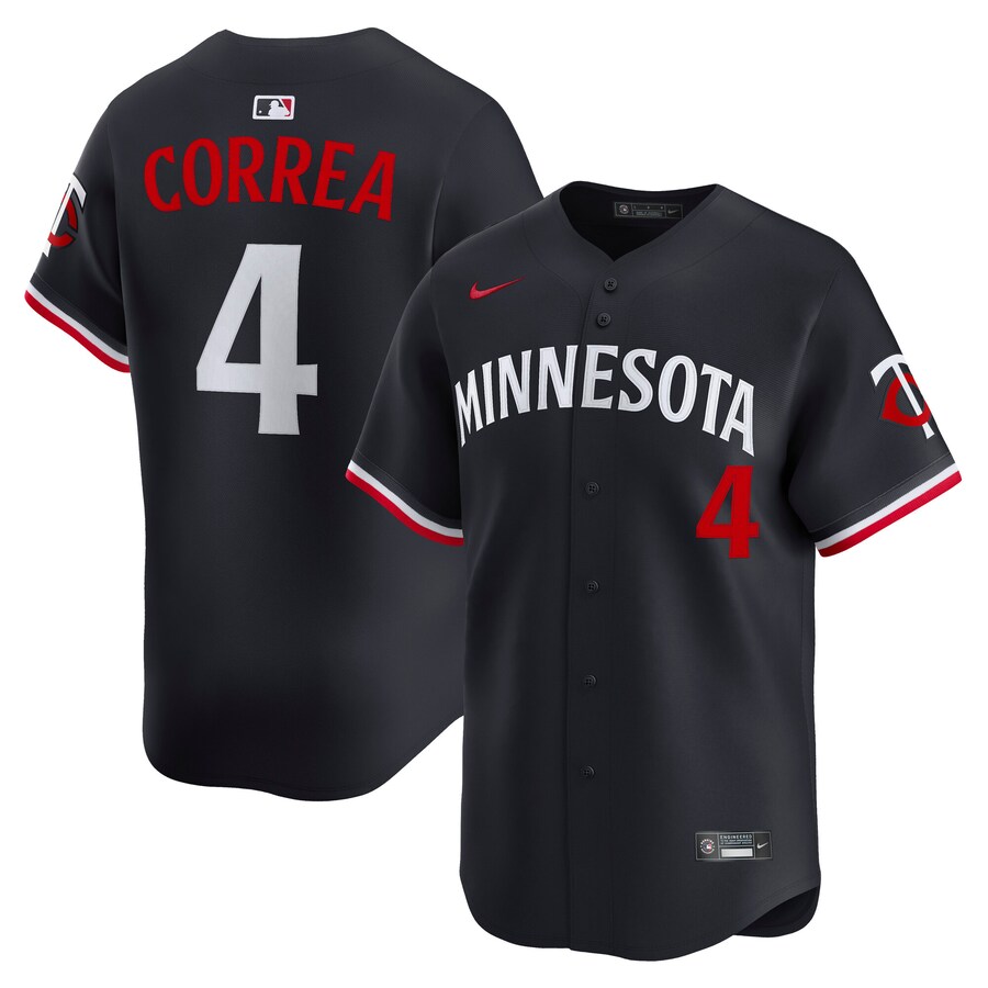 Men's Minnesota Twins Carlos Correa Nike Navy Alternate Limited Jersey