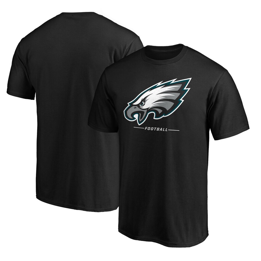 Men's Philadelphia Eagles  Black Team Lockup T-Shirt