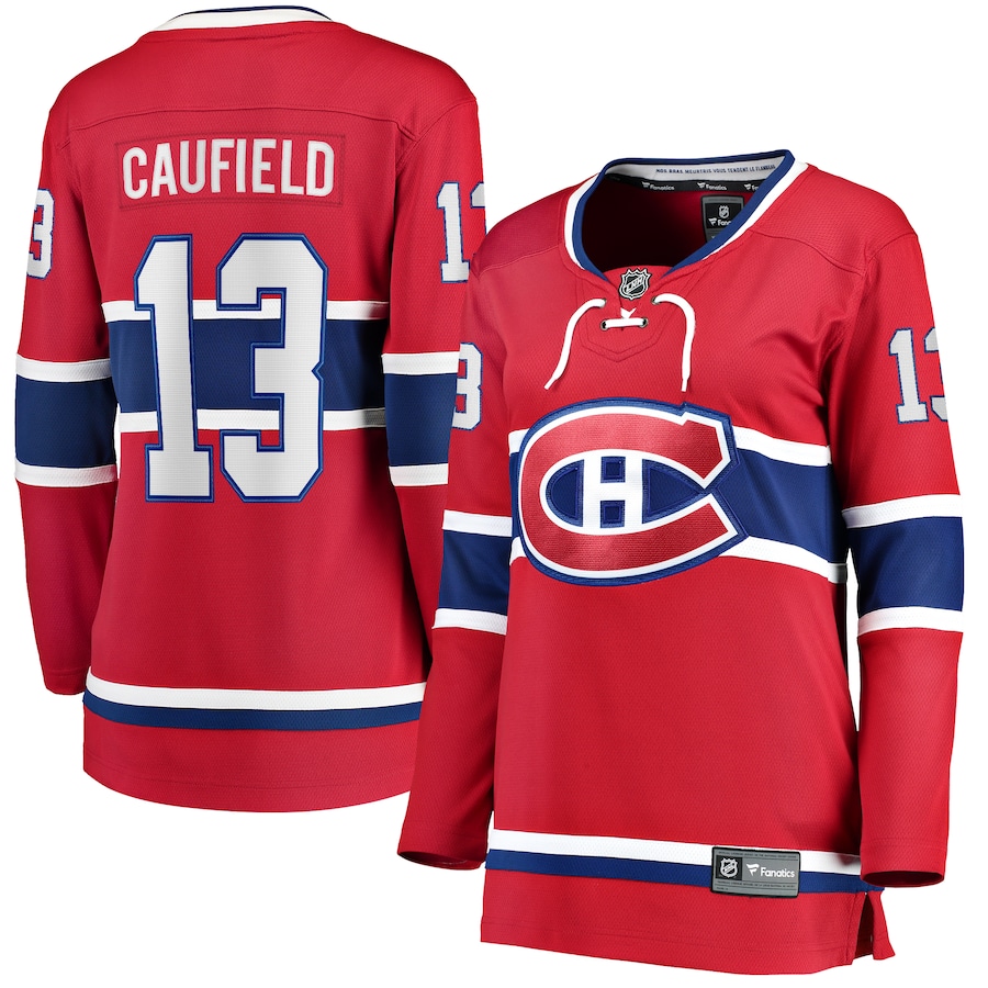 Women's Montreal Canadiens Cole Caufield Fanatics Red Home Premier Breakaway Player Jersey