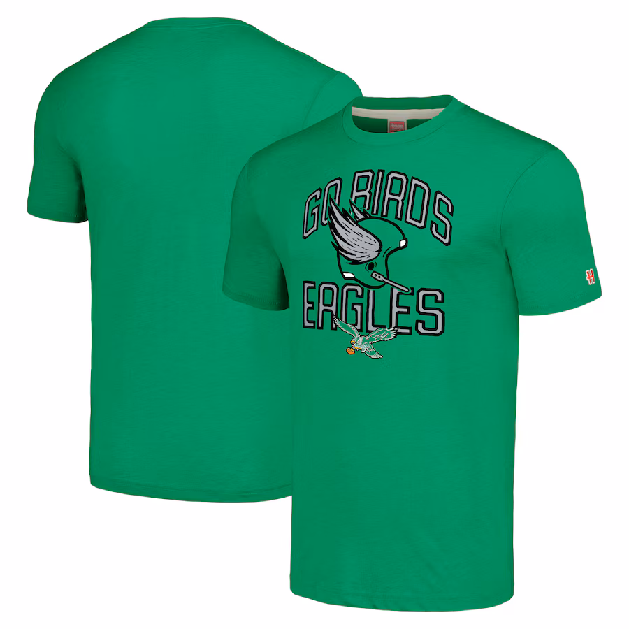 Men's Philadelphia Eagles Homage Kelly Green Hyper Local Tri-Blend T-Shirt