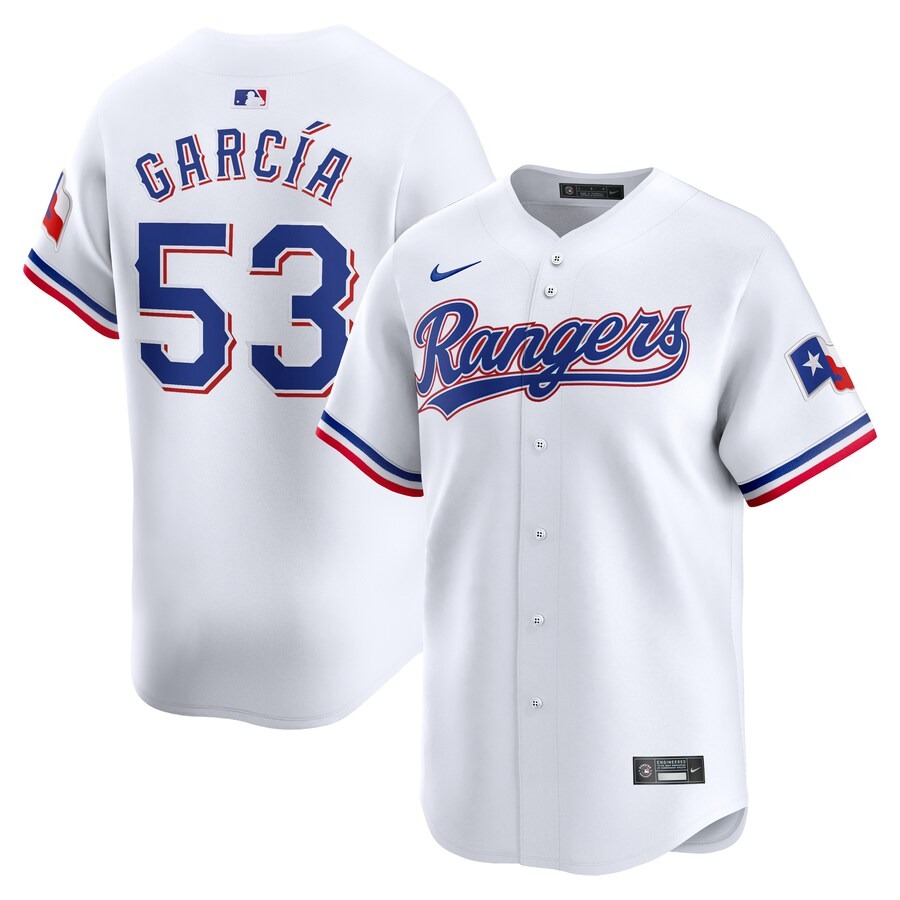 Men's Texas Rangers Adolis García Nike White Home Limited Player Jersey