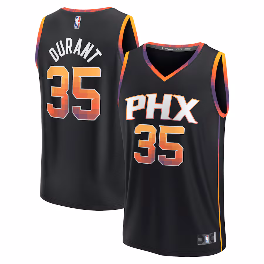 Men's Phoenix Suns Kevin Durant Fanatics Black Fast Break Replica Jersey - Statement Edition