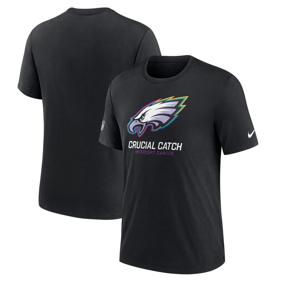 Men's Philadelphia Eagles Nike Black 2024 NFL Crucial Catch Big & Tall T-Shirt