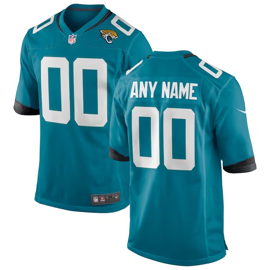 Men's Jacksonville Jaguars Nike Teal Custom Team Game Jersey
