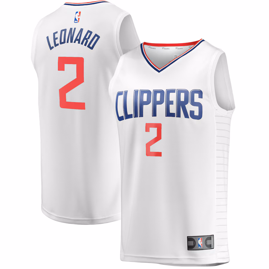 Men's LA Clippers Kawhi Leonard Fanatics White Fast Break Player Jersey - Association Edition