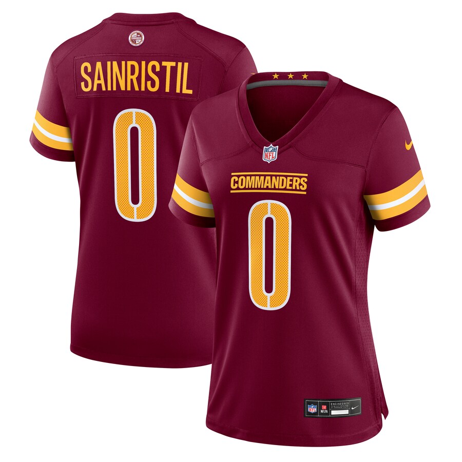 Women's Washington Commanders Mike Sainristil Nike Burgundy Team Game Jersey