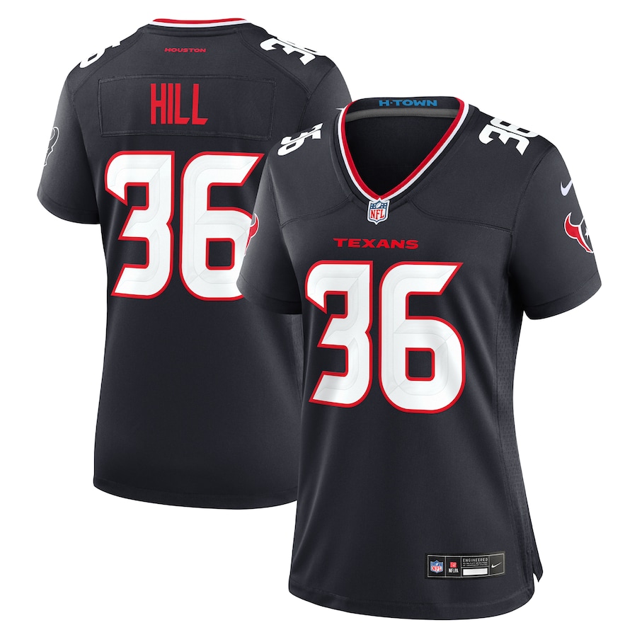 Women's Houston Texans Brandon Hill Nike Navy Team Game Jersey