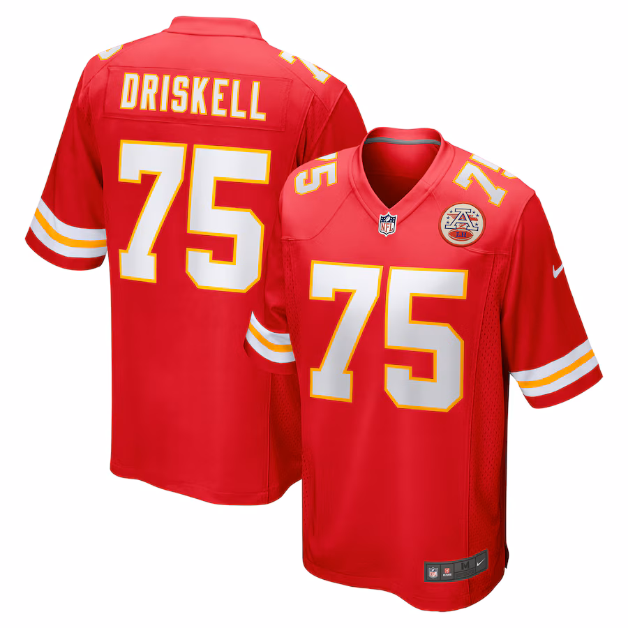 Men's Kansas City Chiefs Ethan Driskell Nike Red Game Jersey