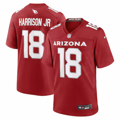 Men's Arizona Cardinals Marvin Harrison Jr. Nike Cardinal Player Game Jersey