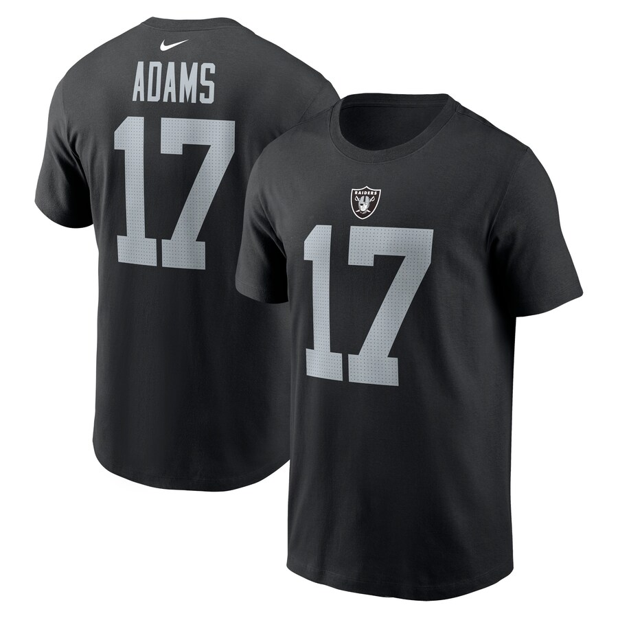 Men's Las Vegas Raiders Davante Adams Nike Black Player Name & Number T-Shirt