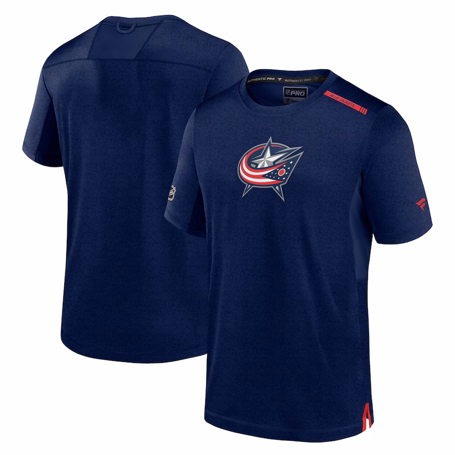 Men's Columbus Blue Jackets Fanatics Navy Authentic Pro Performance T-Shirt