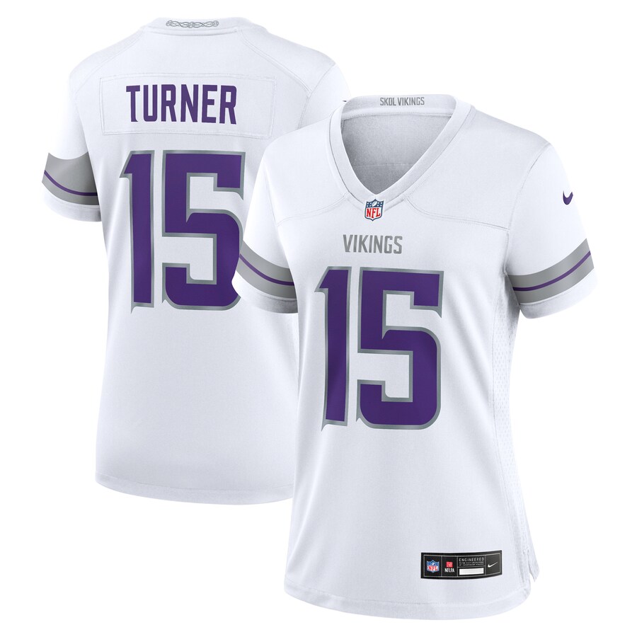 Women's Minnesota Vikings Dallas Turner Nike White Alternate Game Jersey