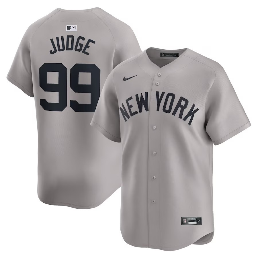 Men's New York Yankees Aaron Judge Nike Gray Away Limited Player Jersey