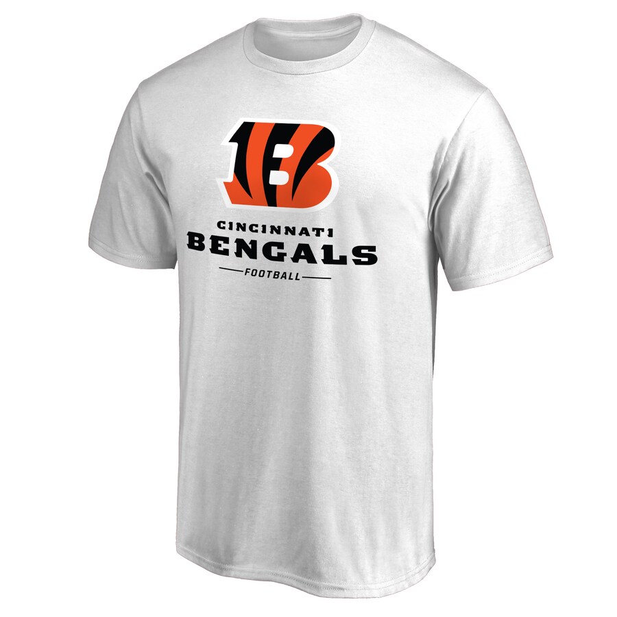 Men's Cincinnati Bengals White Team Lockup T-Shirt