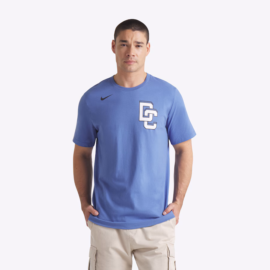 Men's Washington Nationals CJ Abrams Nike Blue 2025 City Connect Fuse Name & Number 2.0 T-Shirt