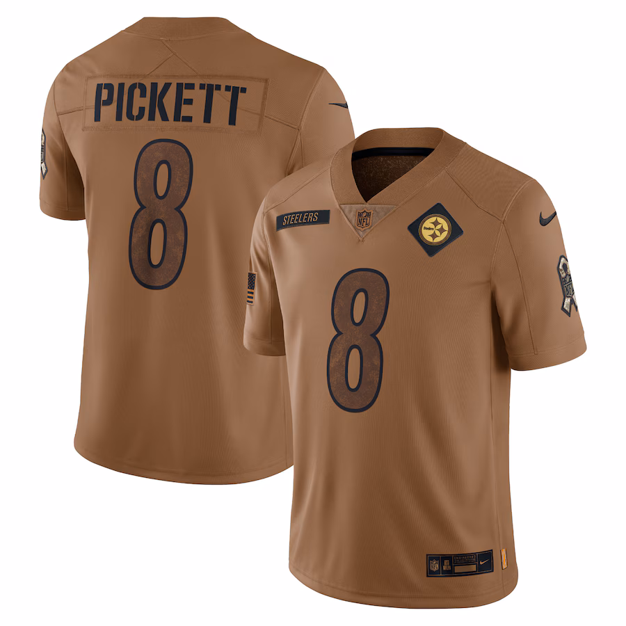 Women's Pittsburgh Steelers Kenny Pickett Nike Brown 2023 Salute To Service Limited Jersey