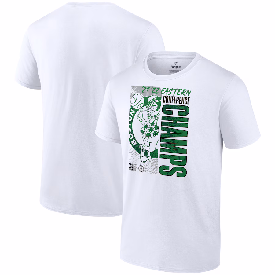 Men's Boston Celtics Fanatics White 2022 Eastern Conference Champions Locker Room T-Shirt