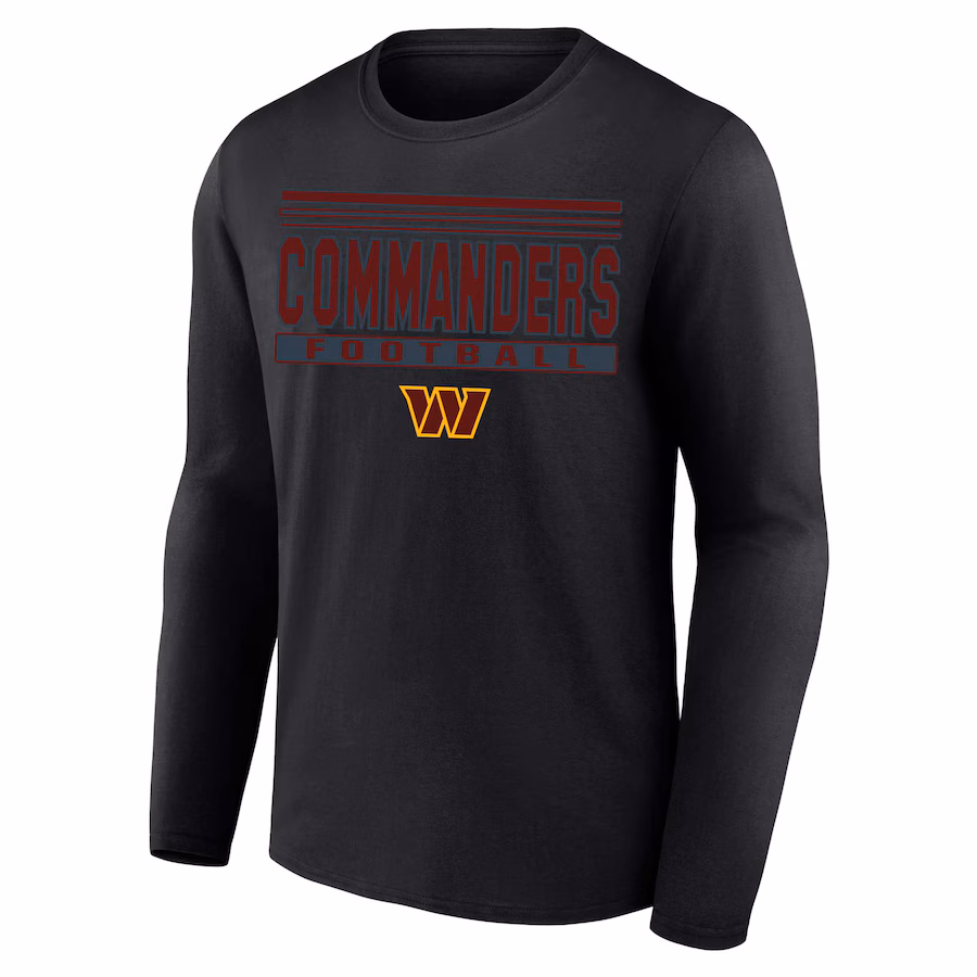 Men's Washington Commanders  Profile Black Big & Tall Pop Long Sleeve T-Shirt