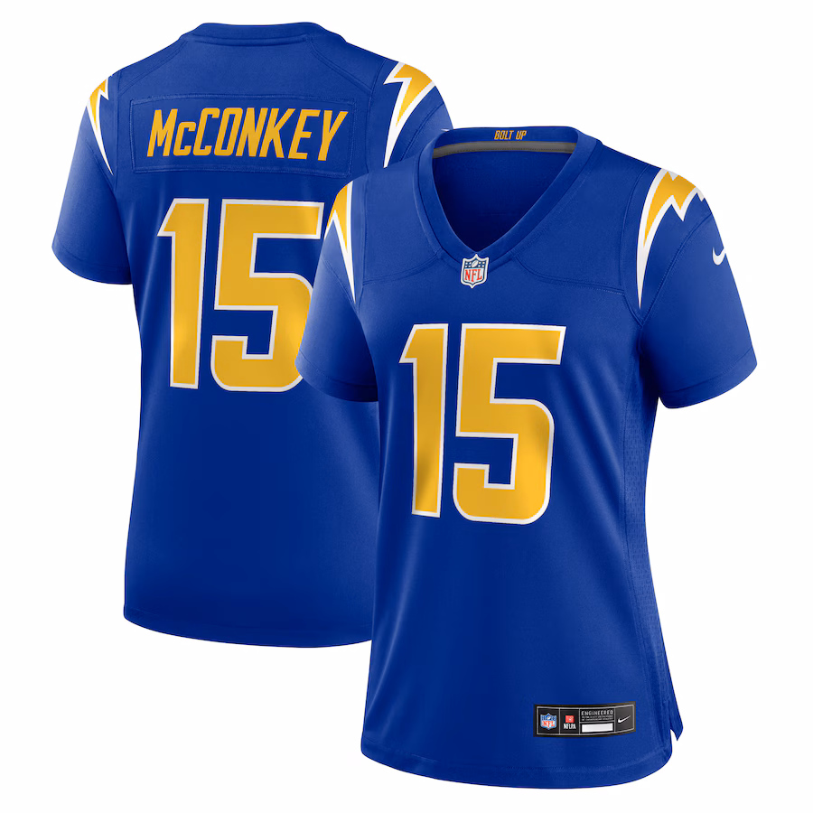 Women's Los Angeles Chargers Ladd McConkey Nike  Royal Alternate Game Jersey