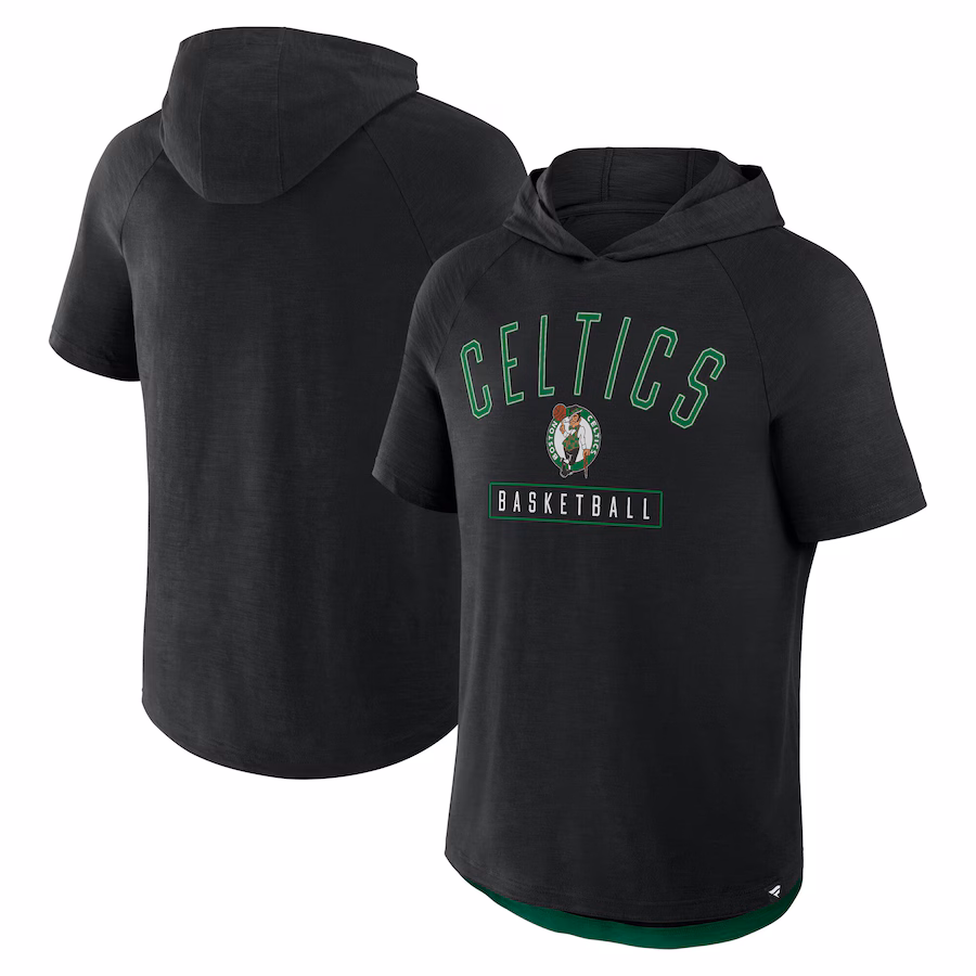 Men's Boston Celtics Fanatics Black Pass Legend Hooded T-Shirt