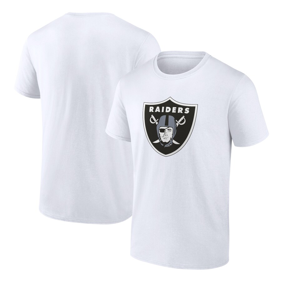 Men's Las Vegas Raiders Fanatics White Primary Logo T-Shirt