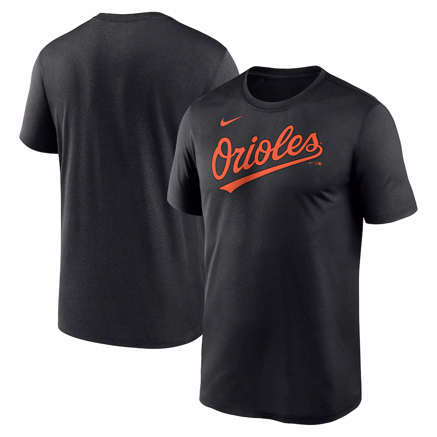 Men's Baltimore Orioles Nike Black Legend Fuse Wordmark T-Shirt