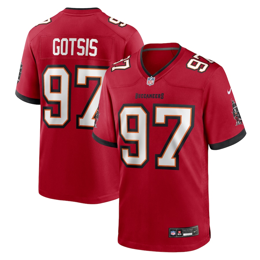 Men's Tampa Bay Buccaneers Adam Gotsis Nike Red Team Game Jersey