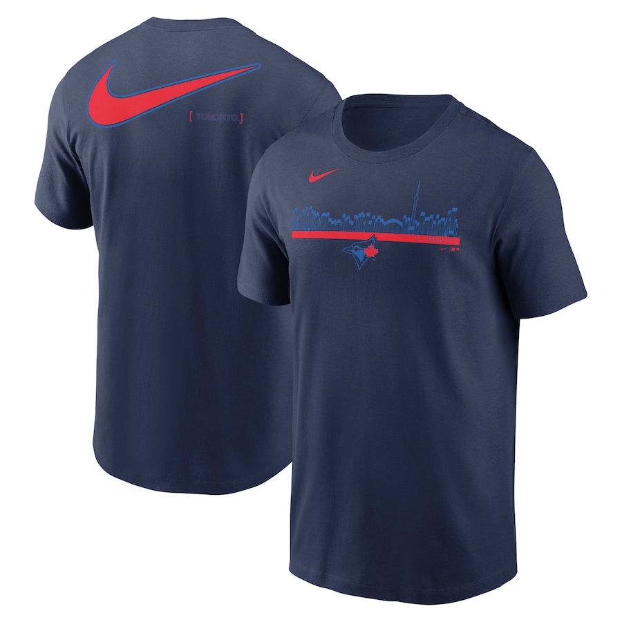 Men's Toronto Blue Jays Nike Navy 2-Hit Speed City Connect T-Shirt