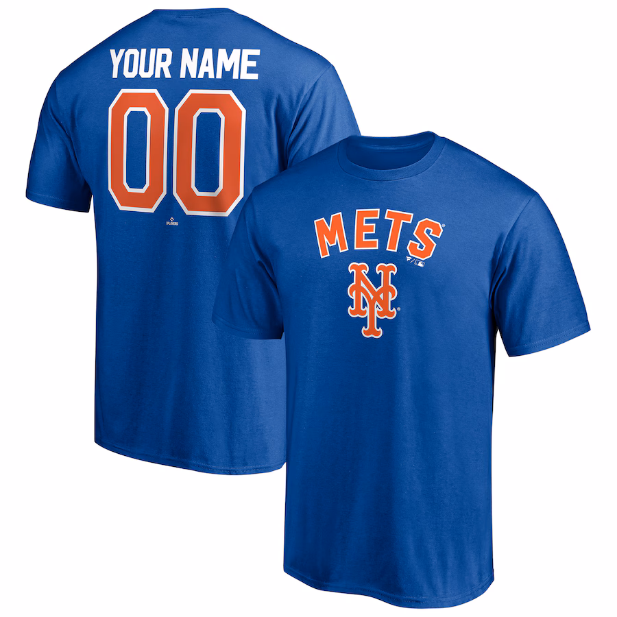 Men's New York Mets Royal Personalized Team Winning Streak Name & Number T-Shirt